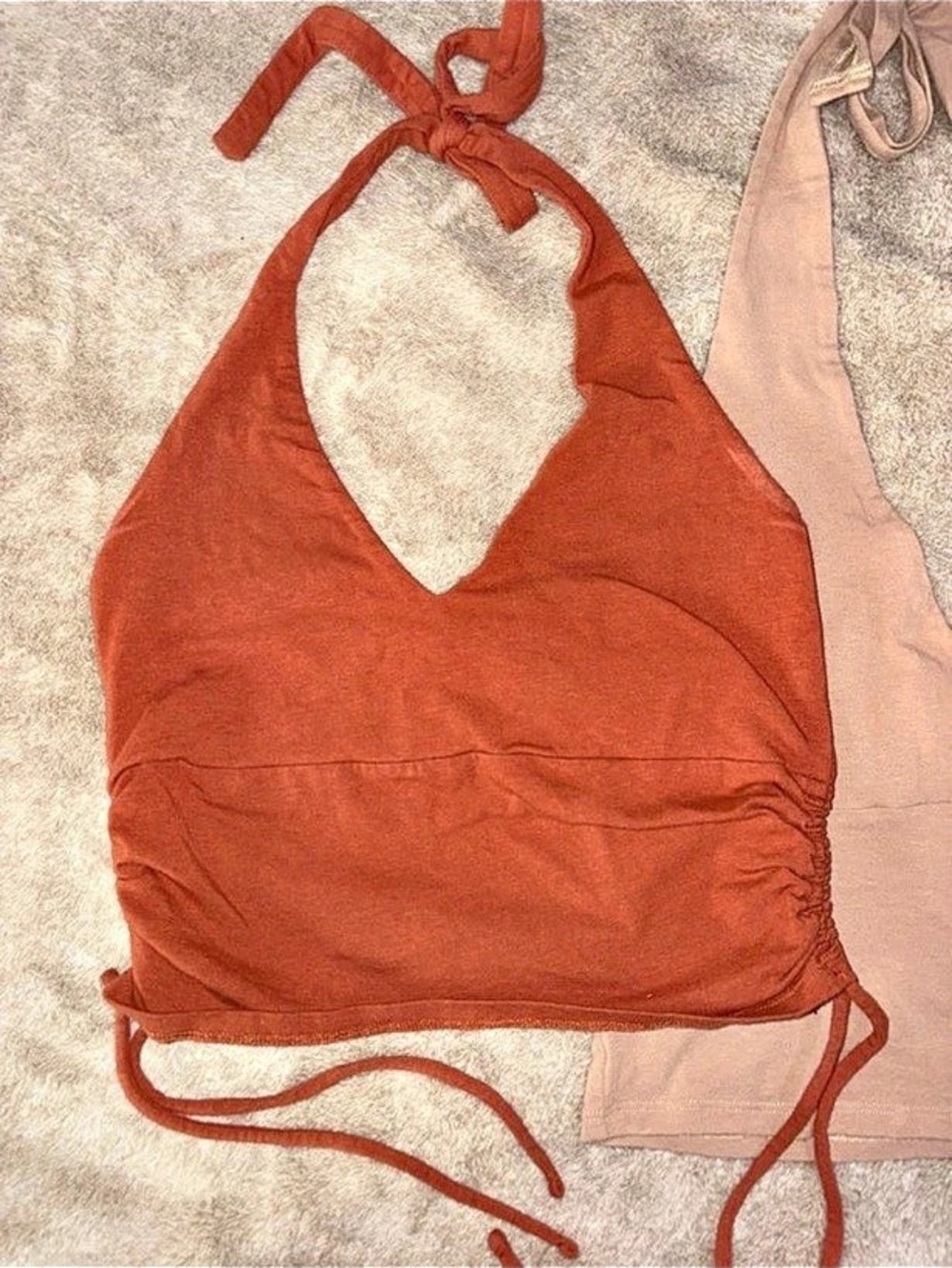 Hollister Halter Tank Top in Brown Like New